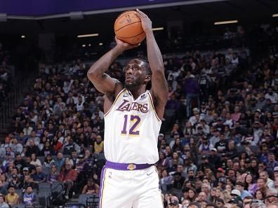 SACRAMENTO, CA - OCTOBER 29: Taurean Prince #12 of the Los Angeles Lakers shoots a three point basket during the game against the Sacramento Kings on October 29, 2023 at Golden 1 Center in Sacramento, California. NOTE TO USER: User expressly acknowledges and agrees that, by downloading and or using this Photograph, user is consenting to the terms and conditions of the Getty Images License Agreement. Mandatory Copyright Notice: Copyright 2023 NBAE (Photo by Rocky Widner/NBAE via Getty Images)