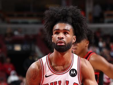 CHICAGO, IL - OCTOBER 27: Coby White #0 of the Chicago Bulls prepares to shoot a free throw during the game against the Toronto Raptors on October 27, 2023 at United Center in Chicago, Illinois. NOTE TO USER: User expressly acknowledges and agrees that, by downloading and or using this photograph, User is consenting to the terms and conditions of the Getty Images License Agreement. Mandatory Copyright Notice: Copyright 2023 NBAE (Photo by Jeff Haynes/NBAE via Getty Images)