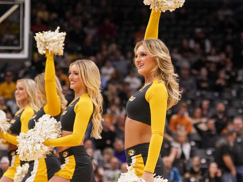 Feb 20, 2024; Columbia, Missouri, USA; The Missouri Tigers Golden Girls perform against the Tennessee Volunteers during the second half at Mizzou Arena. Mandatory Credit: Denny Medley-USA TODAY Sports