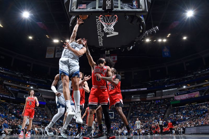 ORLANDO, FL - MARCH 6: Tristan da Silva #23 of the Orlando Magic drives to the basket during the game against the Chicago Bulls on March 6, 2025 at Kia Center in Orlando, Florida. NOTE TO USER: User expressly acknowledges and agrees that, by downloading and or using this photograph, User is consenting to the terms and conditions of the Getty Images License Agreement. Mandatory Copyright Notice: Copyright 2025 NBAE (Photo by Fernando Medina/NBAE via Getty Images)