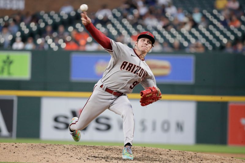 Jun 9, 2023; Detroit, Michigan, USA; Arizona Diamondbacks pitcher Drey Jameson (99) throws a pitch during the game against the Detroit Tigers at Comerica Park. Mandatory Credit: Brian Bradshaw Sevald-USA TODAY Sports