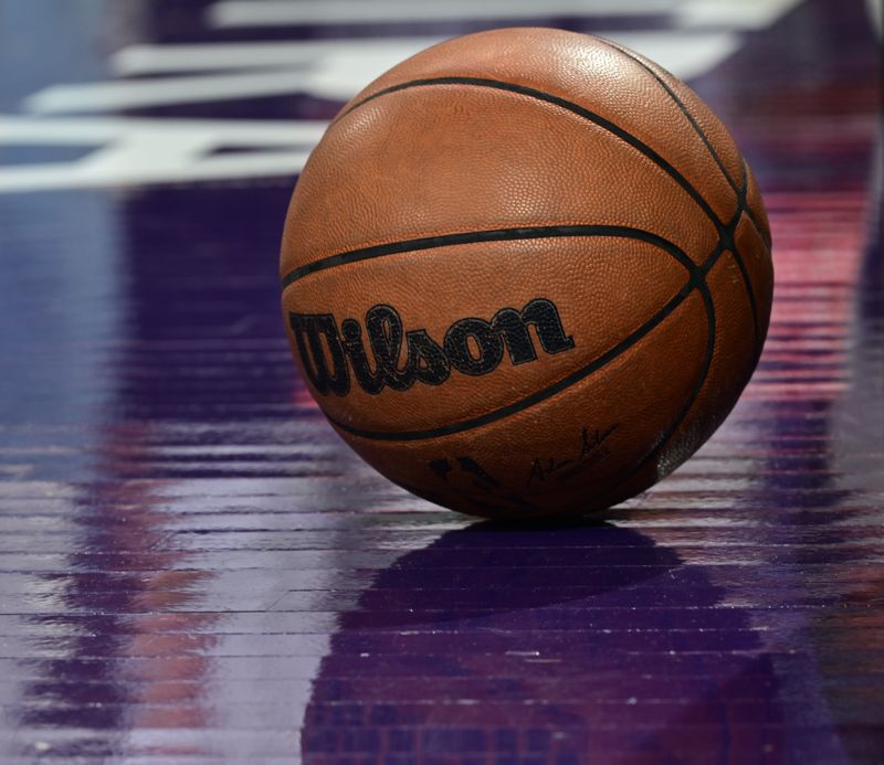 PHOENIX, AZ - MARCH  9: A generic basketball photo of the Official Wilson basketball on March 9, 2024 at Footprint Center in Phoenix, Arizona. NOTE TO USER: User expressly acknowledges and agrees that, by downloading and or using this photograph, user is consenting to the terms and conditions of the Getty Images License Agreement. Mandatory Copyright Notice: Copyright 2024 NBAE (Photo by Kate Frese/NBAE via Getty Images)