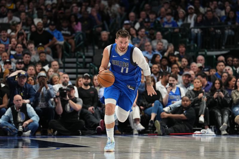 DALLAS, TX - MARCH 5: Luka Doncic #77 of the Dallas Mavericks dribbles the ball during the game against the Indiana Pacers on March 5, 2024 at the American Airlines Center in Dallas, Texas. NOTE TO USER: User expressly acknowledges and agrees that, by downloading and or using this photograph, User is consenting to the terms and conditions of the Getty Images License Agreement. Mandatory Copyright Notice: Copyright 2024 NBAE (Photo by Glenn James/NBAE via Getty Images)