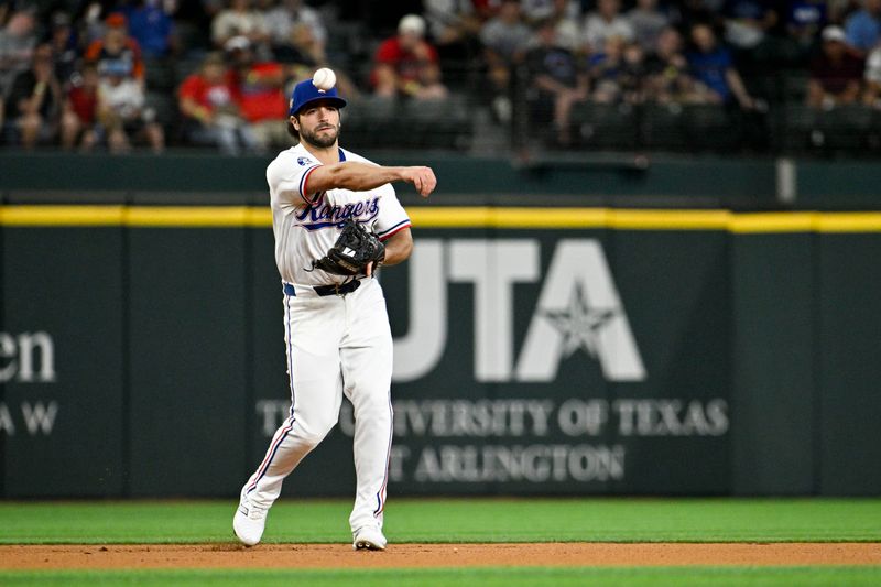 Jun 3, 2024; Arlington, Texas, USA; during the first inning at Globe Life Field. Mandatory Credit: Jerome Miron-USA TODAY Sports