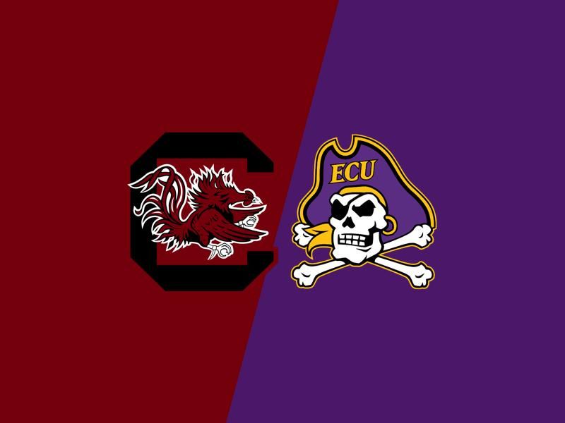 Clash at Bon Secours Wellness Arena: South Carolina Gamecocks vs East Carolina Pirates in Men's...