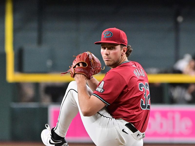 May 15, 2024; Phoenix, Arizona, USA;  Arizona Diamondbacks pitcher Brandon Pfaadt (32) throws in the first inning against the Cincinnati Reds at Chase Field. Mandatory Credit: Matt Kartozian-USA TODAY Sports