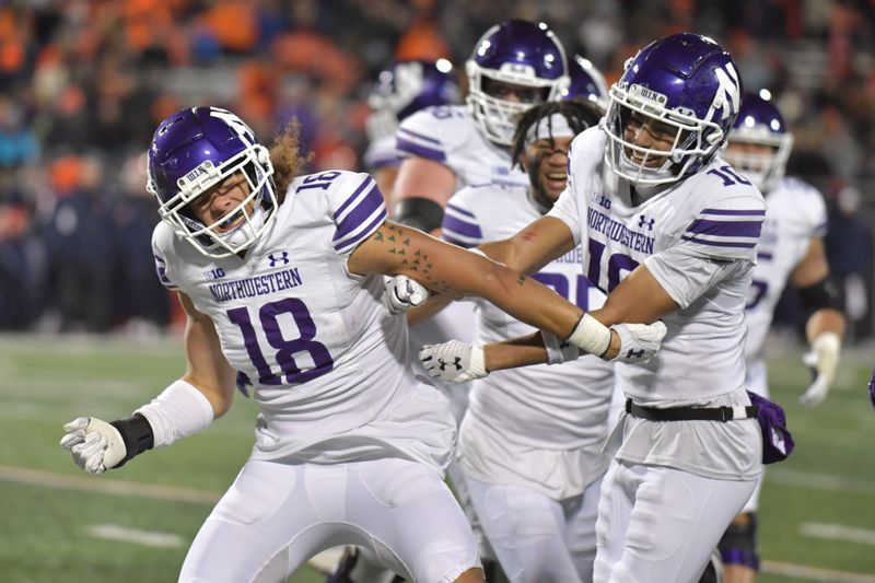 Northwestern Wildcats Grapple with Indiana Hoosiers in a Fierce Contest at Northwestern Medicine...