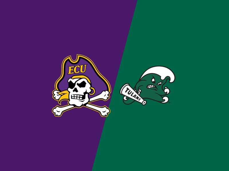 Tulane Green Wave Faces Off Against East Carolina Pirates at Bagwell Field in American Football...