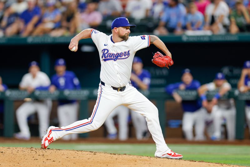 Jul 23, 2024; Arlington, Texas, USA; Texas Rangers pitcher Kirby Yates (39) comes on to close out the ninth inning against the Chicago White Sox at Globe Life Field. Mandatory Credit: Andrew Dieb-USA TODAY Sports