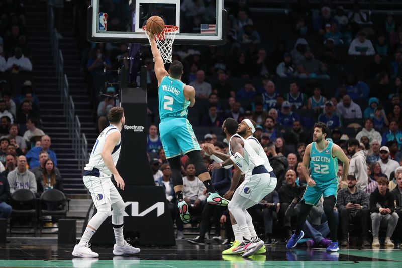 CHARLOTTE, NC - APRIL 9: Vasilije Micic #22 of the Charlotte Hornets shoots the ball during the game against the Dallas Mavericks on April 9, 2024 at Spectrum Center in Charlotte, North Carolina. NOTE TO USER: User expressly acknowledges and agrees that, by downloading and or using this photograph, User is consenting to the terms and conditions of the Getty Images License Agreement. Mandatory Copyright Notice: Copyright 2024 NBAE (Photo by Brock Williams-Smith/NBAE via Getty Images)