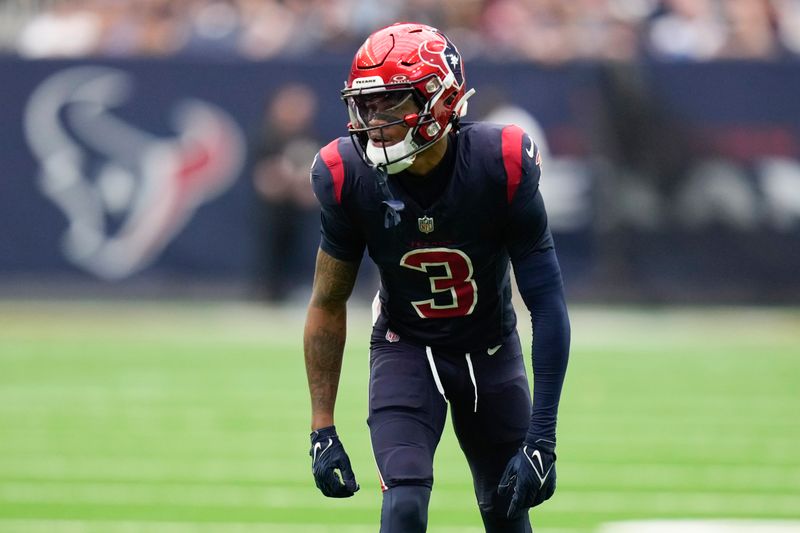 Houston Texans wide receiver Tank Dell (3) lines up for a play against the Arizona Cardinals during the first half of an NFL football game Sunday, Nov. 19, 2023, in Houston. (AP Photo/Eric Christian Smith)