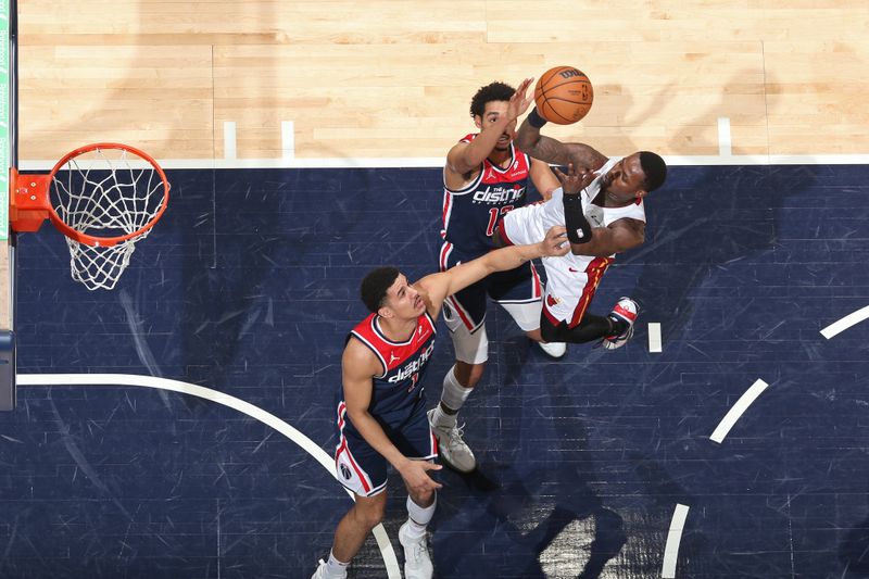 WASHINGTON, DC -? MARCH 31: Terry Rozier #2 of the Miami Heat drives to the basket during the game against the Washington Wizards on March 31, 2024 at Capital One Arena in Washington, DC. NOTE TO USER: User expressly acknowledges and agrees that, by downloading and or using this Photograph, user is consenting to the terms and conditions of the Getty Images License Agreement. Mandatory Copyright Notice: Copyright 2024 NBAE (Photo by Stephen Gosling/NBAE via Getty Images)