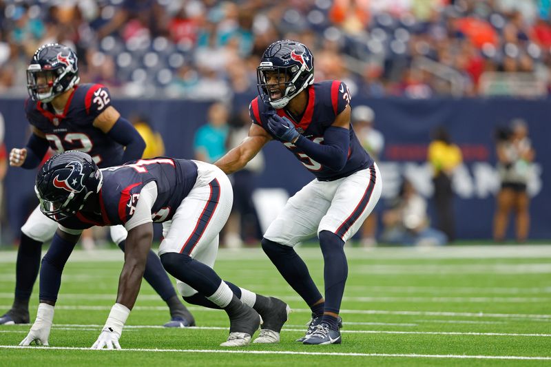 Houston Texans cornerback Ka'dar Hollman (30) in action during an NFL preseason football game against the Miami Dolphins, Saturday, Aug. 19, 2023, in Houston. (AP Photo/Tyler Kaufman)