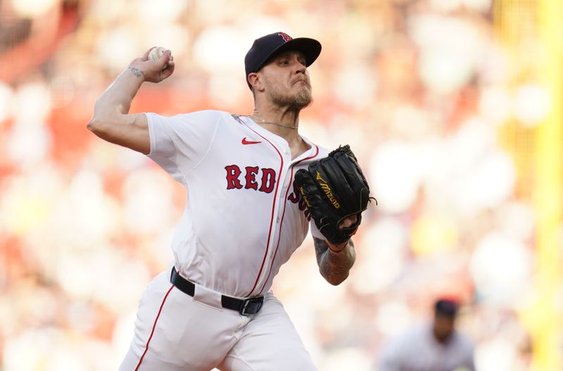 Jul 11, 2024; Boston, Massachusetts, USA; Boston Red Sox starting pitcher Tanner Houck (89) throws a pitch against the Oakland Athletics in the first inning at Fenway Park. Mandatory Credit: David Butler II-USA TODAY Sports