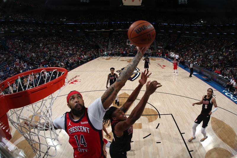 NEW ORLEANS, LA - MARCH 16: Brandon Ingram #14 of the New Orleans Pelicans drives to the basket during the game against the Portland Trail Blazers on March 16, 2024 at the Smoothie King Center in New Orleans, Louisiana. NOTE TO USER: User expressly acknowledges and agrees that, by downloading and or using this Photograph, user is consenting to the terms and conditions of the Getty Images License Agreement. Mandatory Copyright Notice: Copyright 2024 NBAE (Photo by Layne Murdoch Jr./NBAE via Getty Images)