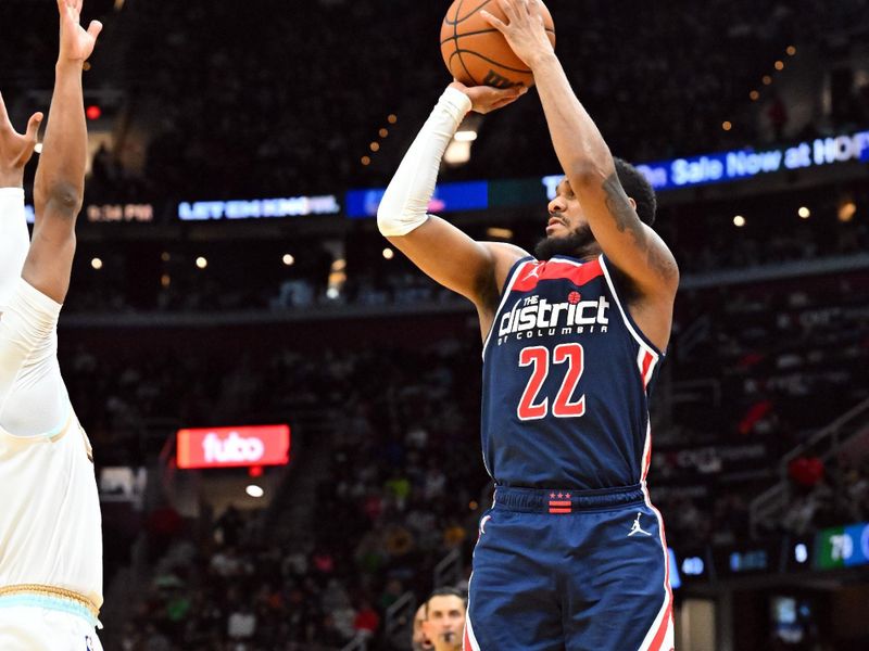 CLEVELAND, OHIO - MARCH 17: Monte Morris #22 of the Washington Wizards shoots the ball during the fourth quarter of the game against the Cleveland Cavaliers at Rocket Mortgage Fieldhouse on March 17, 2023 in Cleveland, Ohio. The Cavaliers defeated the Wizards 117-94. NOTE TO USER: User expressly acknowledges and agrees that, by downloading and or using this photograph, User is consenting to the terms and conditions of the Getty Images License Agreement. (Photo by Jason Miller/Getty Images)