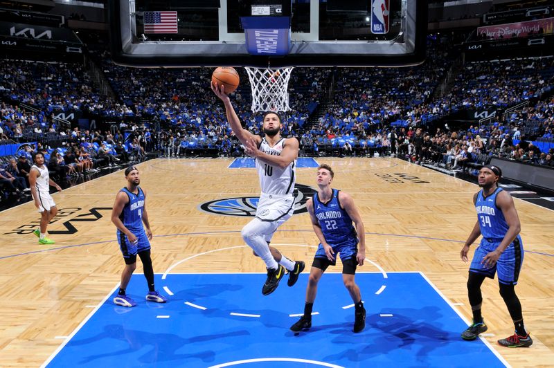 ORLANDO, FL - OCTOBER 25: Ben Simmons #10 of the Brooklyn Nets drives to the basket during the game against the Orlando Magic on October 25, 2024 at Kia Center in Orlando, Florida. NOTE TO USER: User expressly acknowledges and agrees that, by downloading and or using this photograph, User is consenting to the terms and conditions of the Getty Images License Agreement. Mandatory Copyright Notice: Copyright 2024 NBAE (Photo by Fernando Medina/NBAE via Getty Images)