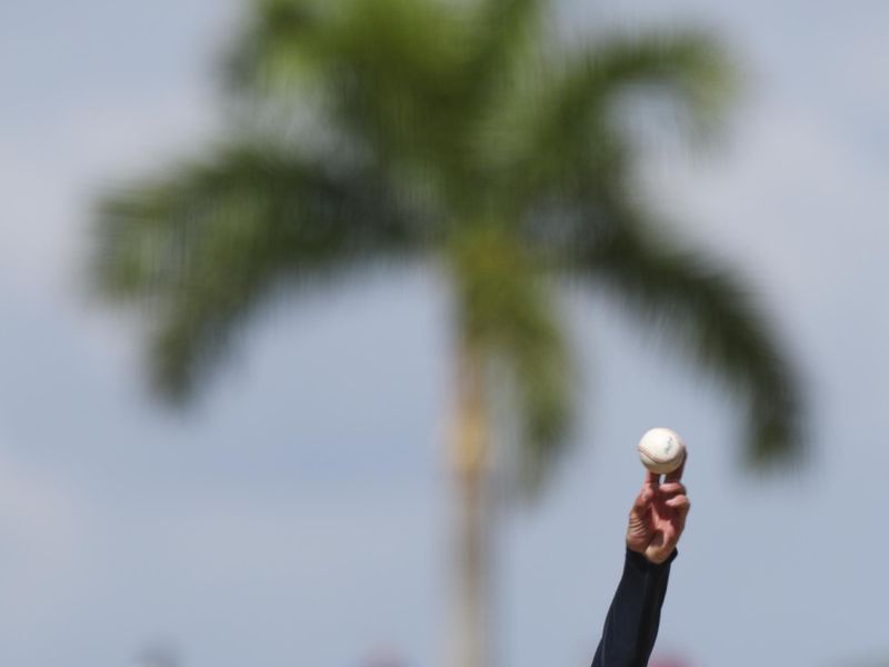 Mar 7, 2026; North Port, Florida, USA; Atlanta Braves pitcher Dylan Lee (52) throws a pitch against the Baltimore Orioles in the fifth inning during spring Training at CoolToday Park. Mandatory Credit: Nathan Ray Seebeck-Imagn Images