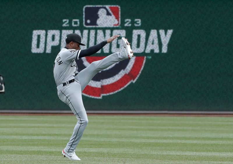 Apr 7, 2023; Pittsburgh, Pennsylvania, USA;  Chicago White Sox shortstop Tim Anderson (7) warms up in the outfield before the game against the Pittsburgh Pirates at PNC Park. Mandatory Credit: Charles LeClaire-USA TODAY Sports