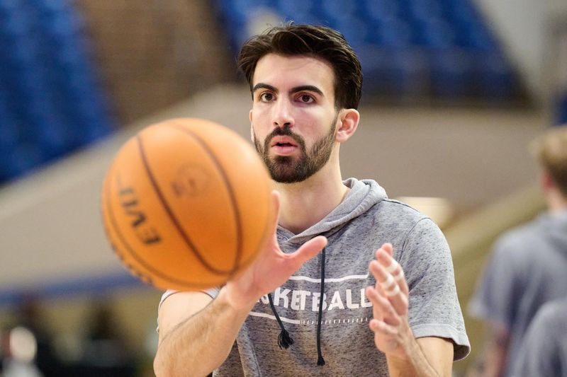 Feb 6, 2024; San Jose, California, USA; San Jose State Spartans forward Tibet Gorener (5) warms up before the game between the San Jose State Spartans and the Fresno State Bulldogs at Provident Credit Union Event Center. Mandatory Credit: Robert Edwards-USA TODAY Sports