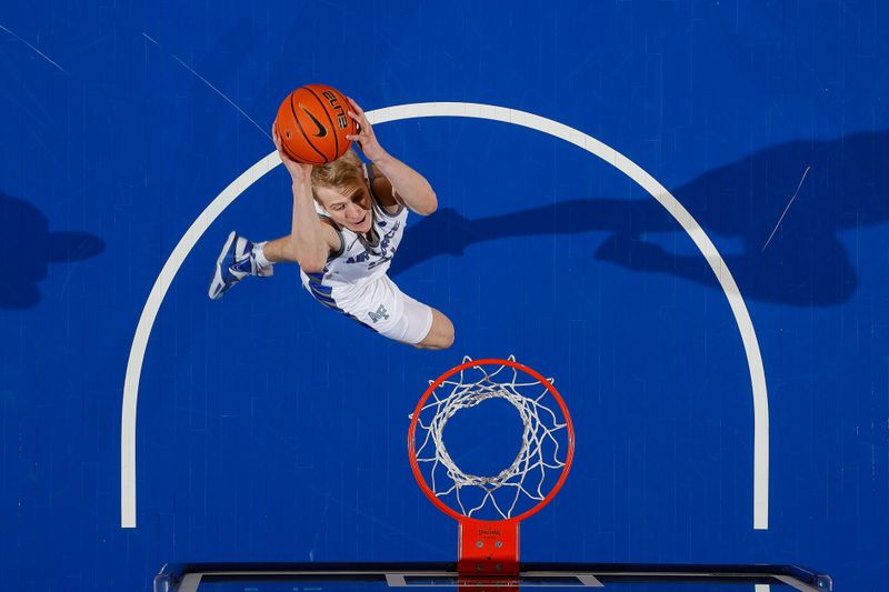 Feb 10, 2023; Colorado Springs, Colorado, USA; Air Force Falcons forward Rytis Petraitis (31) dunks the ball in the second half against the New Mexico Lobos at Clune Arena. Mandatory Credit: Isaiah J. Downing-USA TODAY Sports