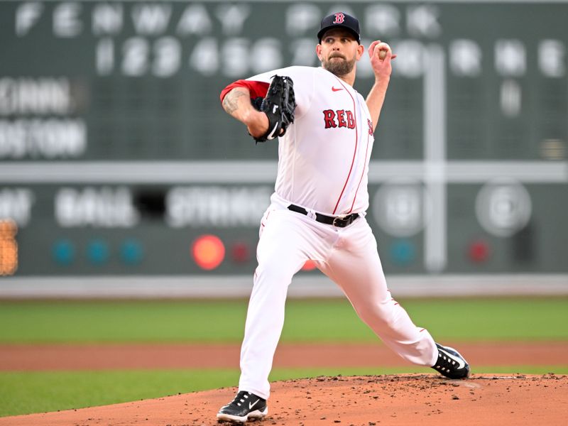 May 31, 2023; Boston, Massachusetts, USA; Boston Red Sox starting pitcher James Paxton (65) pitches against the Cincinnati Reds during the first inning at Fenway Park. Mandatory Credit: Brian Fluharty-USA TODAY Sports