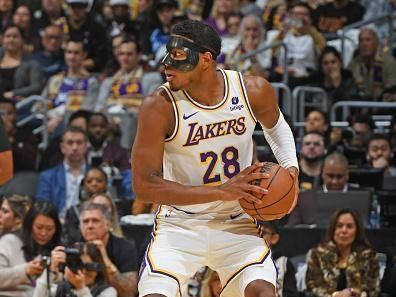 LOS ANGELES, CA - DECEMBER 25: Rui Hachimura #28 of the Los Angeles Lakers dribbles the ball during the game against the Boston Celtics on December 25, 2023 at Crypto.Com Arena in Los Angeles, California. NOTE TO USER: User expressly acknowledges and agrees that, by downloading and/or using this Photograph, user is consenting to the terms and conditions of the Getty Images License Agreement. Mandatory Copyright Notice: Copyright 2023 NBAE (Photo by Andrew D. Bernstein/NBAE via Getty Images)