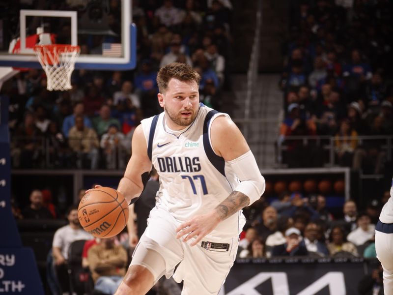 DETROIT, MI - MARCH 9: Luka Doncic #77 of the Dallas Mavericks dribbles the ball during the game against the Detroit Pistons on March 9, 2024 at Little Caesars Arena in Detroit, Michigan. NOTE TO USER: User expressly acknowledges and agrees that, by downloading and/or using this photograph, User is consenting to the terms and conditions of the Getty Images License Agreement. Mandatory Copyright Notice: Copyright 2024 NBAE (Photo by Brian Sevald/NBAE via Getty Images)