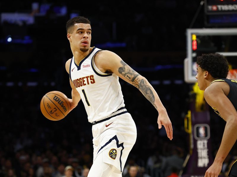 LOS ANGELES, CALIFORNIA - FEBRUARY 08:  Michael Porter Jr. #1 of the Denver Nuggets at Crypto.com Arena on February 08, 2024 in Los Angeles, California.  NOTE TO USER: User expressly acknowledges and agrees that, by downloading and/or using this photograph, user is consenting to the terms and conditions of the Getty Images License Agreement.  (Photo by Ronald Martinez/Getty Images)