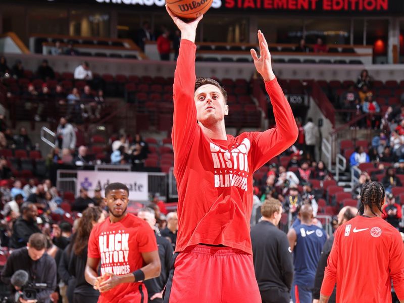 CHICAGO, IL - FEBRUARY 26: Zach Collins #12 of the Chicago Bulls warms up before the game against the LA Clippers on February 26, 2025 at United Center in Chicago, Illinois. NOTE TO USER: User expressly acknowledges and agrees that, by downloading and or using this photograph, User is consenting to the terms and conditions of the Getty Images License Agreement. Mandatory Copyright Notice: Copyright 2025 NBAE (Photo by Jeff Haynes/NBAE via Getty Images)