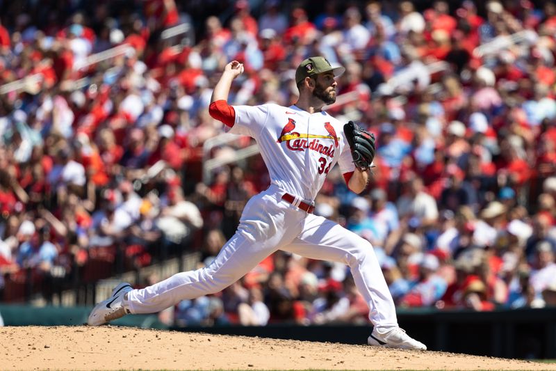 May 21, 2023; St. Louis, Missouri, USA;  St. Louis Cardinals put in new pitcher Drew VerHagen (34) in the fifth inning against the Los Angeles Dodgers at Busch Stadium. Mandatory Credit: Zach Dalin-USA TODAY Sports