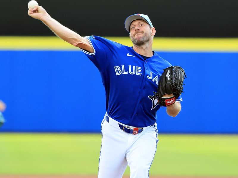 Mar 14, 2026; Dunedin, Florida, USA;  Toronto Blue Jays starting pitcher Max Scherzer (31) throws a pitch during the first inning against the Detroit Tigers at TD Ballpark. Mandatory Credit: Kim Klement Neitzel-Imagn Images