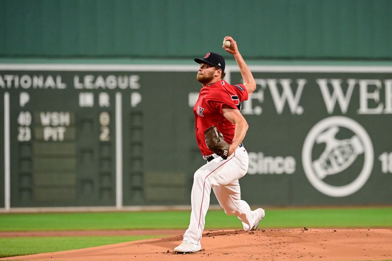 Sep 14, 2023; Boston, Massachusetts, USA; Boston Red Sox starting pitcher Nick Robertson (73) pitches against the New York Yankees during the first inning at Fenway Park. Mandatory Credit: Eric Canha-USA TODAY Sports