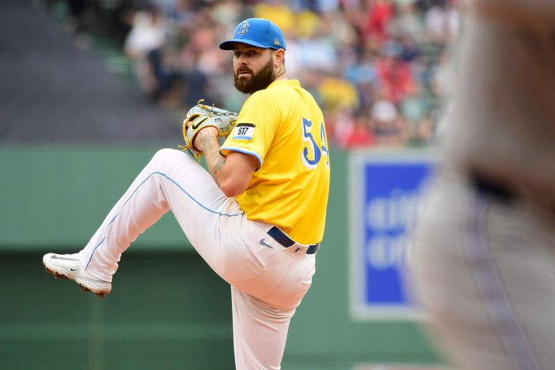 Jun 28, 2025; Boston, Massachusetts, USA; Boston Red Sox starting pitcher Lucas Giolito (54) pitches during the first inning against the Toronto Blue Jays at Fenway Park. Mandatory Credit: Bob DeChiara-Imagn Images