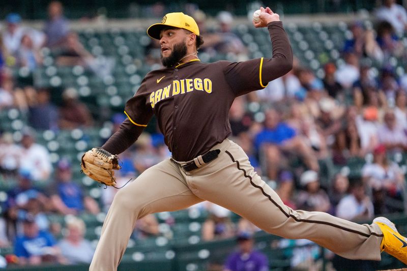 Feb 25, 2024; Mesa, Arizona, USA; San Diego Padres pitcher Jayvien Sandridge (88) comes in in the ninth inning during a spring training game at Sloan Park against the Chicago Cubs. The Padres beat the Cubs 7-0. Mandatory Credit: Allan Henry-USA TODAY Sports