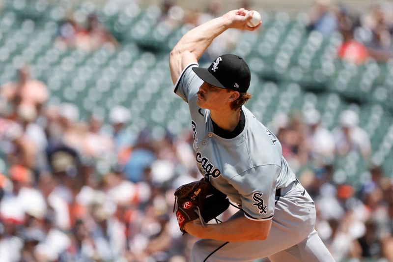 Jun 22, 2024; Detroit, Michigan, USA;  Chicago White Sox starting pitcher Drew Thorpe (33) pitches in the first inning against the Detroit Tigers at Comerica Park. Mandatory Credit: Rick Osentoski-USA TODAY Sports