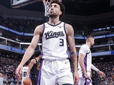 SACRAMENTO, CA - NOVEMBER 13: Chris Duarte #3 of the Sacramento Kings looks on during the game against the Cleveland Cavaliers on November 13, 2023 at Golden 1 Center in Sacramento, California. NOTE TO USER: User expressly acknowledges and agrees that, by downloading and or using this Photograph, user is consenting to the terms and conditions of the Getty Images License Agreement. Mandatory Copyright Notice: Copyright 2023 NBAE (Photo by Rocky Widner/NBAE via Getty Images)