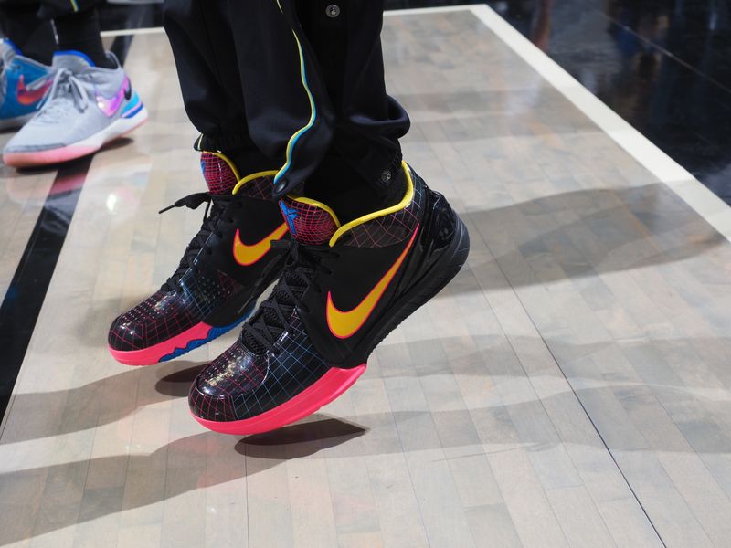 INDIANAPOLIS, IN - MARCH 16: The sneakers worn by Tyrese Haliburton #0 of the Indiana Pacers on March 16, 2024 at Gainbridge Fieldhouse in Indianapolis, Indiana. NOTE TO USER: User expressly acknowledges and agrees that, by downloading and or using this Photograph, user is consenting to the terms and conditions of the Getty Images License Agreement. Mandatory Copyright Notice: Copyright 2024 NBAE (Photo by Ron Hoskins/NBAE via Getty Images)