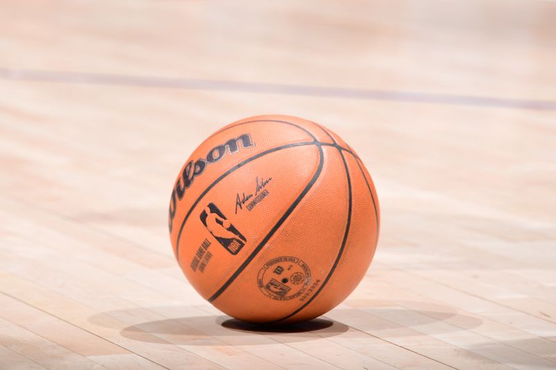 LOS ANGELES, CA - APIRL 14: A generic basketball photo of the Official Wilson basketball during the game between the Houston Rockets and the LA Clippers on April 14, 2024 at Crypto.Com Arena in Los Angeles, California. NOTE TO USER: User expressly acknowledges and agrees that, by downloading and/or using this Photograph, user is consenting to the terms and conditions of the Getty Images License Agreement. Mandatory Copyright Notice: Copyright 2024 NBAE (Photo by Adam Pantozzi/NBAE via Getty Images)