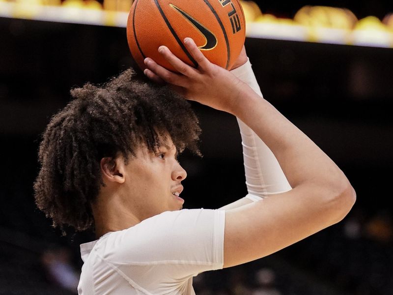 Nov 13, 2023; Columbia, Missouri, USA; Missouri Tigers forward Jordan Butler (0) warms up against the SIU Edwardsville Cougars prior to a game at Mizzou Arena. Mandatory Credit: Denny Medley-USA TODAY Sports