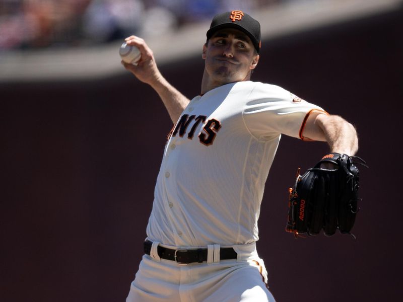 Jul 30, 2023; San Francisco, California, USA; San Francisco Giants pitcher Ross Stripling delivers a pitch against the Boston Red Sox during the second inning at Oracle Park. Mandatory Credit: D. Ross Cameron-USA TODAY Sports