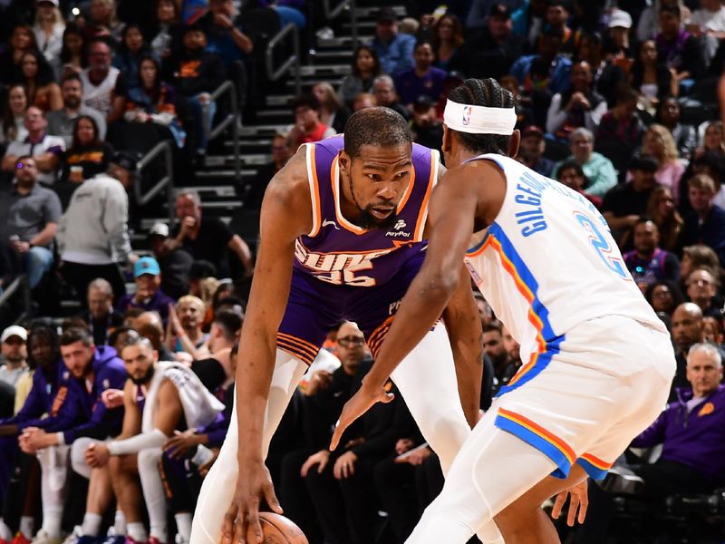 PHOENIX, AZ - MARCH 3:  Kevin Durant #35 of the Phoenix Suns handles the ball during the game  on March 3, 2024 at Footprint Center in Phoenix, Arizona. NOTE TO USER: User expressly acknowledges and agrees that, by downloading and or using this photograph, user is consenting to the terms and conditions of the Getty Images License Agreement. Mandatory Copyright Notice: Copyright 2024 NBAE (Photo by Kate Frese/NBAE via Getty Images)