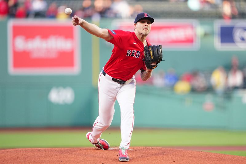 May 10, 2024; Boston, Massachusetts, USA; Boston Red Sox pitcher Tanner Houck (89) delivers a pitch against the Washington Nationals during the first inning at Fenway Park. Mandatory Credit: Gregory Fisher-USA TODAY Sports