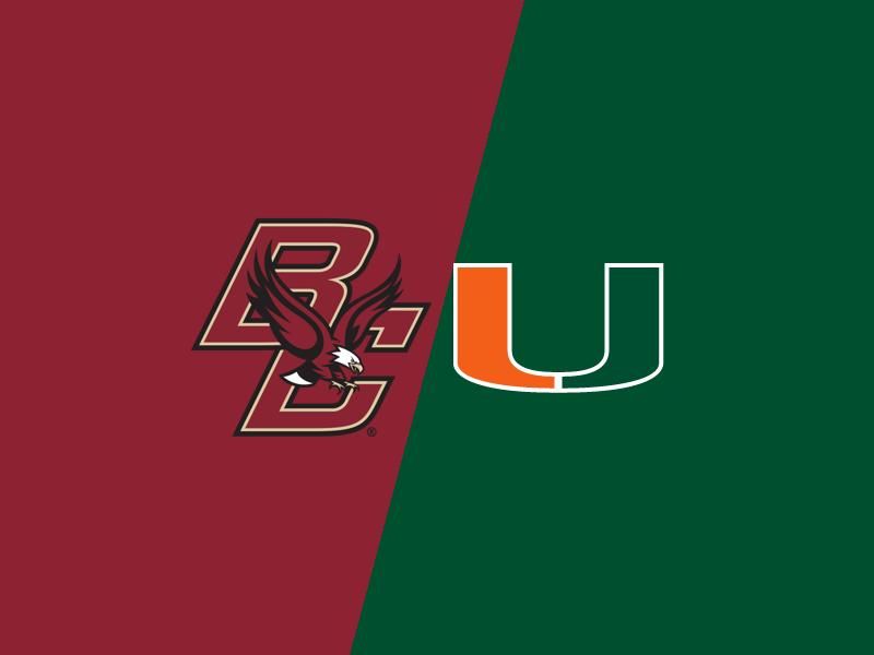 Boston College Eagles Look to Extend Winning Streak Against Miami (FL) Hurricanes, Led by Mason...