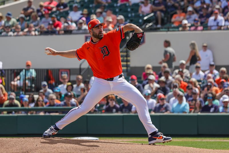 Mar 12, 2026; Lakeland, Florida, USA; Detroit Tigers pitcher Justin Verlander (35) throws during the first inning against the New York Yankees at Publix Field at Joker Marchant Stadium. Mandatory Credit: Mike Watters-Imagn Images Mar 12, 2026; Lakeland, Florida, USA; Detroit Tigers pitcher Justin Verlander (35) throws during the first inning against the New York Yankees at Publix Field at Joker Marchant Stadium. Mandatory Credit: Mike Watters-Imagn Images
