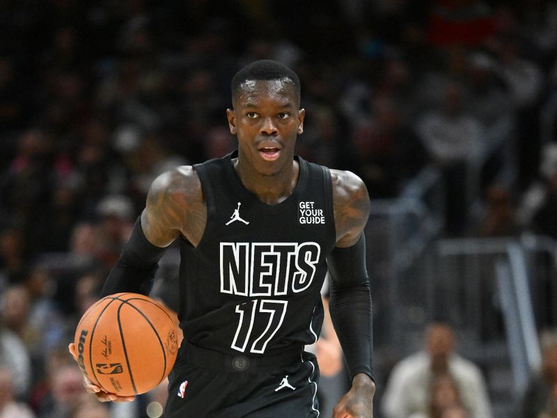 CLEVELAND, OHIO - NOVEMBER 09: Dennis Schroder #17 of the Brooklyn Nets brings the ball up court during the second quarter against the Cleveland Cavaliers at Rocket Mortgage Fieldhouse on November 09, 2024 in Cleveland, Ohio. NOTE TO USER: User expressly acknowledges and agrees that, by downloading and or using this photograph, User is consenting to the terms and conditions of the Getty Images License Agreement. (Photo by Jason Miller/Getty Images)