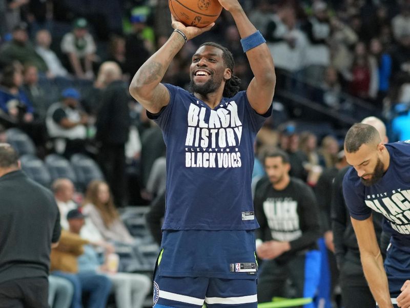 MINNEAPOLIS, MN -  FEBRUARY 2: Naz Reid #11 of the Minnesota Timberwolves warms up before the game against the Orlando Magic on February 2, 2024 at Target Center in Minneapolis, Minnesota. NOTE TO USER: User expressly acknowledges and agrees that, by downloading and or using this Photograph, user is consenting to the terms and conditions of the Getty Images License Agreement. Mandatory Copyright Notice: Copyright 2024 NBAE (Photo by Jordan Johnson/NBAE via Getty Images)