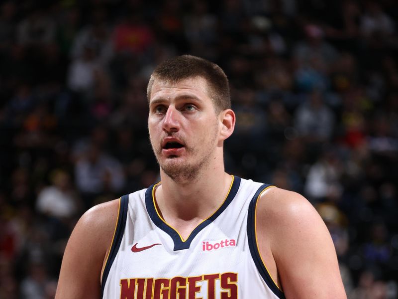 SALT LAKE CITY, UT - APRIL 9: Nikola Jokic #15 of the Denver Nuggets prepares to shoot a free throw during the game against the Utah Jazz on April 9, 2024 at Delta Center in Salt Lake City, Utah. NOTE TO USER: User expressly acknowledges and agrees that, by downloading and or using this Photograph, User is consenting to the terms and conditions of the Getty Images License Agreement. Mandatory Copyright Notice: Copyright 2024 NBAE (Photo by Melissa Majchrzak/NBAE via Getty Images)