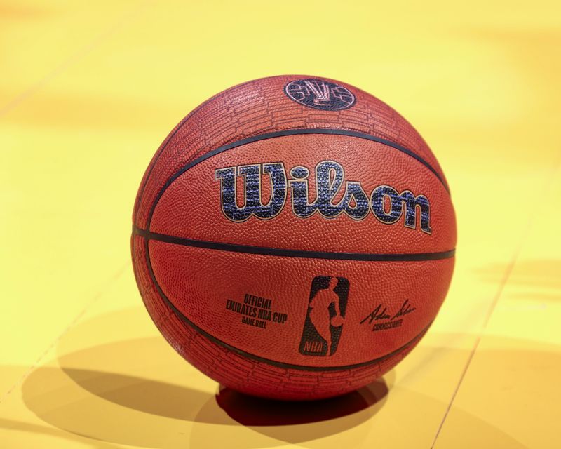 MIAMI, FL - NOVEMBER 29: A generic photo of the Official Wilson basketball taken during the game between the Toronto Raptors and the Miami Heat in the NBA Cup on November 29, 2024 at Kaseya Center in Miami, Florida. NOTE TO USER: User expressly acknowledges and agrees that, by downloading and or using this Photograph, user is consenting to the terms and conditions of the Getty Images License Agreement. Mandatory Copyright Notice: Copyright 2024 NBAE (Photo by Issac Baldizon/NBAE via Getty Images)