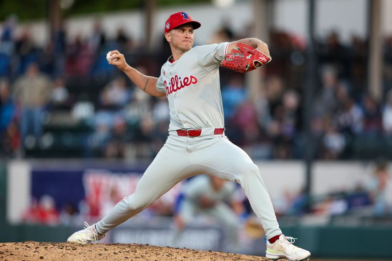 Mar 19, 2024; Lakeland, Florida, USA;  Philadelphia Phillies  David Buchanan (52) throws a pitch against the Detroit Tigers in the seventh inning at Publix Field at Joker Marchant Stadium. Mandatory Credit: Nathan Ray Seebeck-USA TODAY Sports